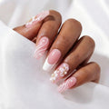 Whit Floral High-Quality Handmade Press-On Nails 10PC Set
