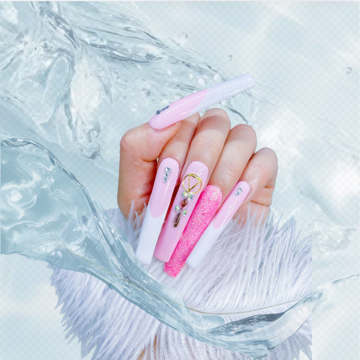 Extra Long Handmade High-Quality Luxury Press On Nails 10PC Set