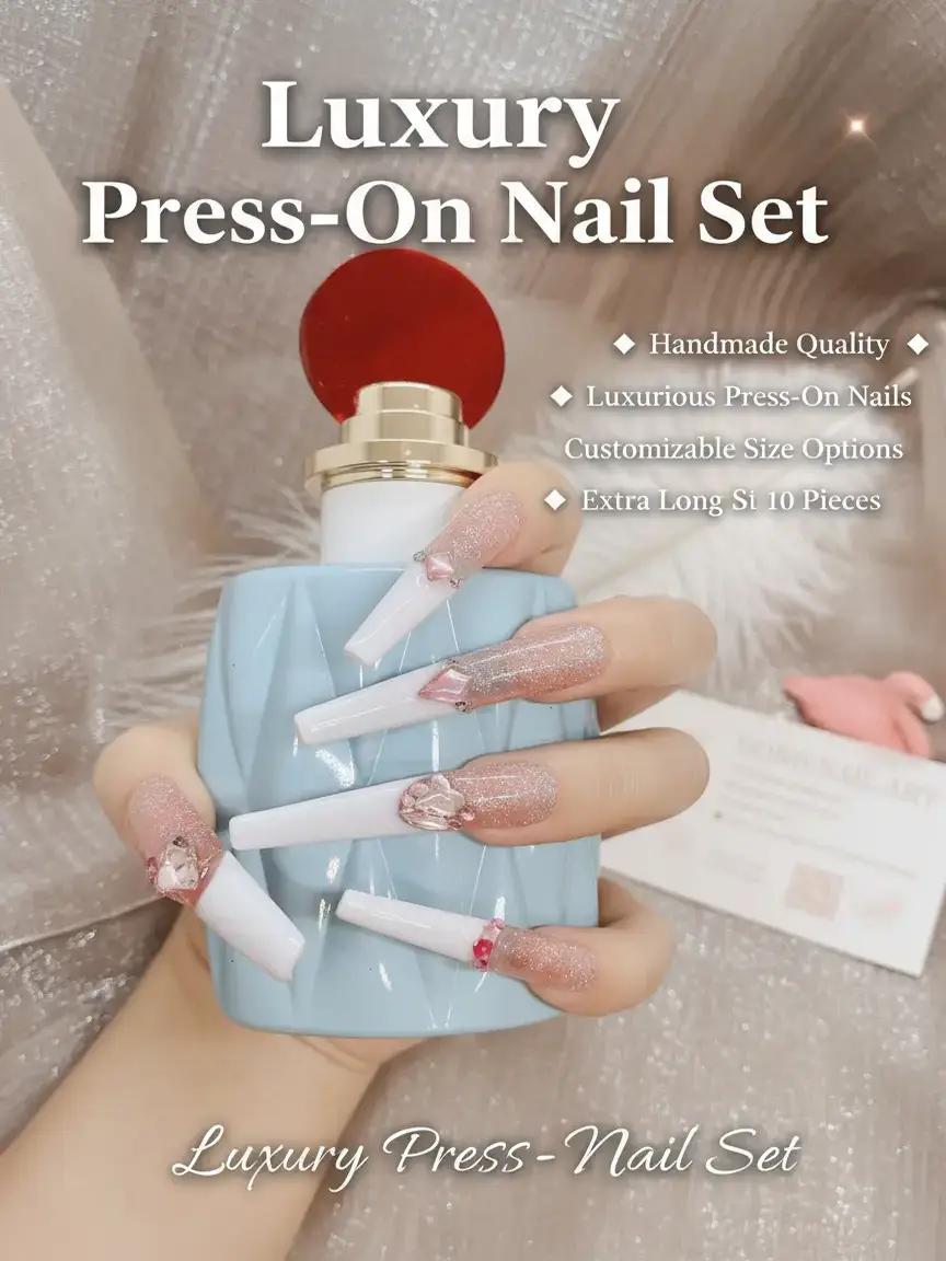 Extra Long Handmade High-Quality Luxury Press On Nails 10PC Set