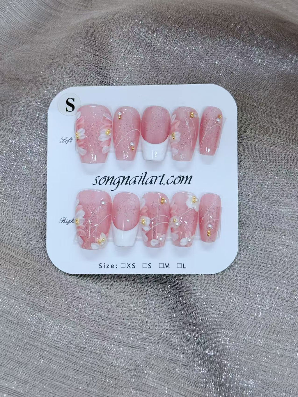 French Tips High-Quality Handmade Press-On Nails 10PC Set