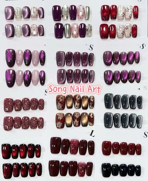 2 Sets Random Promotion Handmade Press On Nails – 20pcs (10 pcs/set)